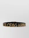 Dolce & Gabbana Kim Dolce&gabbana Logo-plaque Belt In Black