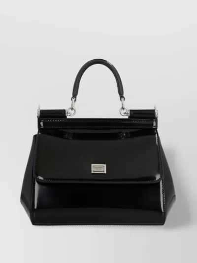 Dolce & Gabbana Kim Dolce&gabbana Luxe Calf Leather Tote In Black