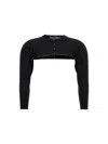 Dolce & Gabbana Black Black Cropped Cardigan