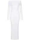 Dolce & Gabbana Schulterfreies Kleid Mit Raffung In White