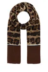 Dolce & Gabbana Leopard-print Silk Scarf In Brown