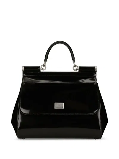 Dolce & Gabbana Kim  Sicily Medium Tote Bag In Black