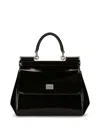 Dolce & Gabbana Kim  Sicily Small Tote Bag In Black