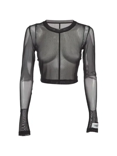 Pre-owned Dolce & Gabbana Kim Mesh Top In Black