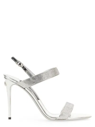 Dolce & Gabbana Kim Sandal In Silver