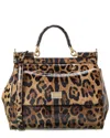 Dolce & Gabbana Kim Sicily Medium Patent Satchel In Brown