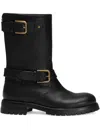 Dolce & Gabbana Buckle Lug Mid-calf Round Toe Boots In Black