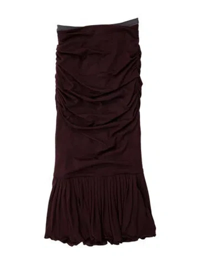 Pre-owned Dolce & Gabbana Knee-length Skirt In Burgundy