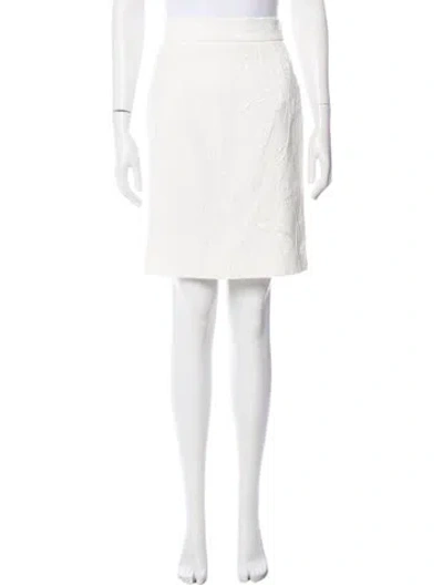 Pre-owned Dolce & Gabbana Knee-length Skirt In White