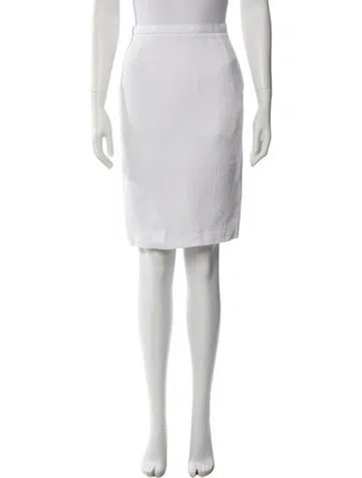 Pre-owned Dolce & Gabbana Knee-length Skirt In White