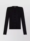 Dolce & Gabbana Cashmere And Silk Crewneck Cardigan In Black
