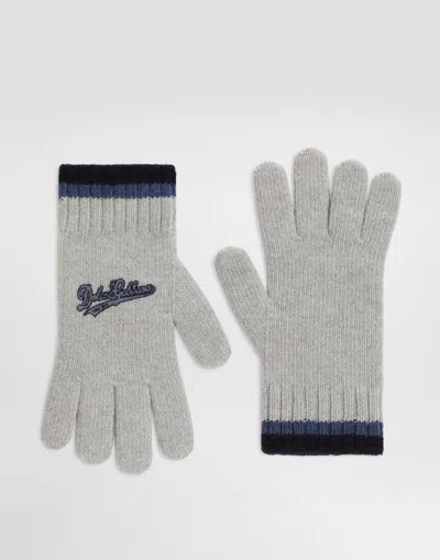Dolce & Gabbana Kids' Knit Gloves With Logo