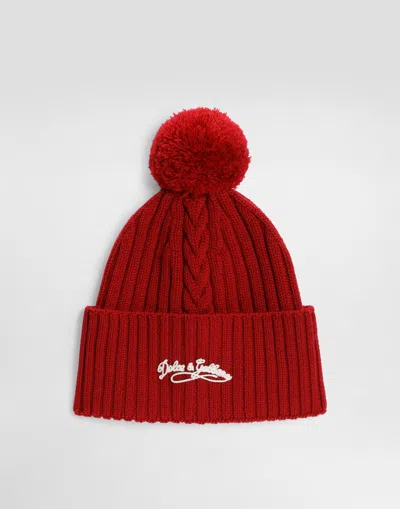 Dolce & Gabbana Knit Hat In Red