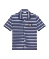 Dolce & Gabbana Knit Honeycomb Shirt In Blue
