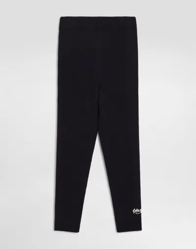 Dolce & Gabbana Leggings En Maille In Black
