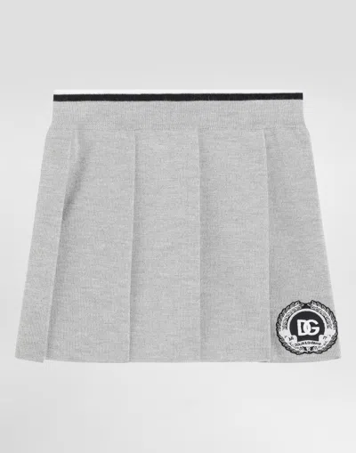 Dolce & Gabbana Knit Skirt In Gray