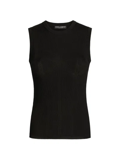 Dolce & Gabbana Knit Top In Black