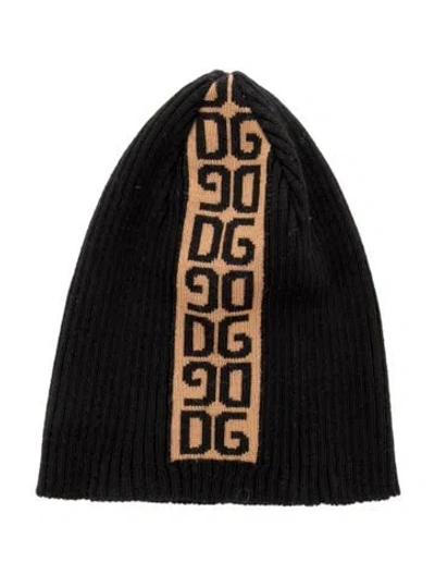 Pre-owned Dolce & Gabbana Knitted Beanie In Black