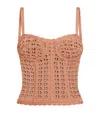 Dolce & Gabbana Knitted Bustier Top In Pink