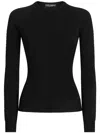 Dolce & Gabbana Black Button Down Slim Cardigan Wool Sweater In Black