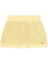 Dolce & Gabbana Knitted Cotton Shorts In Yellow