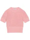 Dolce & Gabbana Knitted Cotton Top In Pink