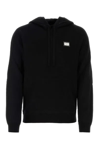 DOLCE & GABBANA KNITTED DRAWSTRING HOODIE