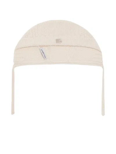 Dolce & Gabbana Babies' Knitted Hat In Neutral