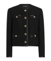 Dolce & Gabbana Jeweled Button Boucle Jacket In Black