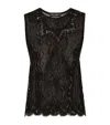 Dolce & Gabbana Knitted Lace Tank Top In Multi