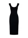 Dolce & Gabbana Dg Logo Plaque Sleeveless Knitted Dress In Black