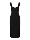 Dolce & Gabbana Dg Logo Plaque Sleeveless Knitted Dress In Black