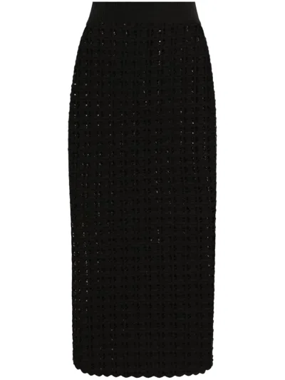DOLCE & GABBANA KNITTED MIDI SKIRT