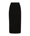 Dolce & Gabbana Central Split-hem Wool Midi Pencil Skirt In Black