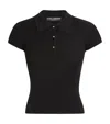Dolce & Gabbana Ribbed Knit Polo T-shirt