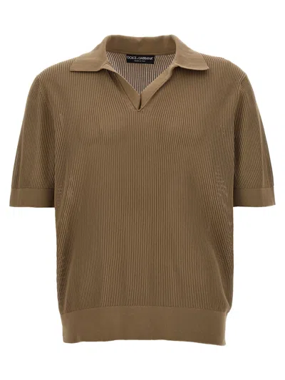 DOLCE & GABBANA DOLCE & GABBANA KNITTED POLO SHIRT