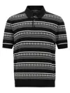 Dolce & Gabbana Knitted Polo Shirt With Short Sleeves In Black