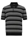 Dolce & Gabbana Knitted Polo Shirt With Short Sleeves In Black