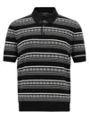 Dolce & Gabbana Knitted Polo Shirt With Short Sleeves In Black