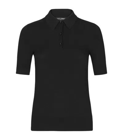 Dolce & Gabbana Knitted Polo Shirt In Multi