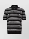 Dolce & Gabbana Knitted Polo Shirt With Short Sleeves In Black
