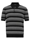 Dolce & Gabbana Knitted Polo Shirt With Short Sleeves In Black