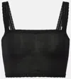 Dolce & Gabbana Cropped-top Aus Seide In Schwarz