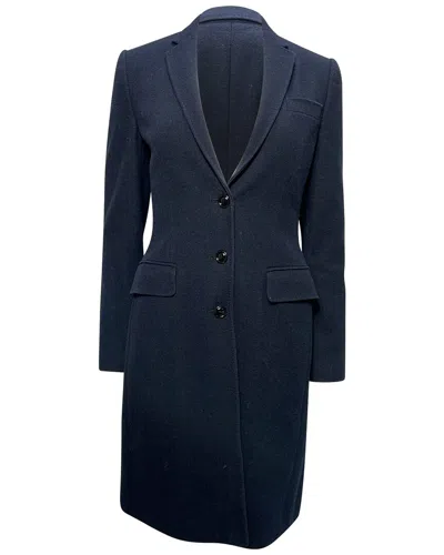 Dolce & Gabbana Knitted Single-breasted Coat (authentic Pre-loved) In Blue