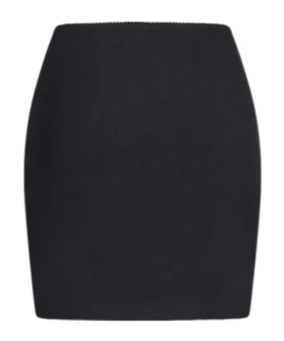 Dolce & Gabbana Knitted Skirt In Black