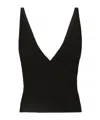 Dolce & Gabbana Ribbed-knit Cropped Tank Top In Black