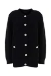 Dolce & Gabbana Oversized Cardigan Featuring Ribbed Texture In Black