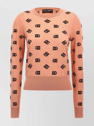 Dolce & Gabbana Knitwear Crew Neck Sweater In Pink