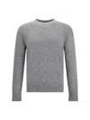 Dolce & Gabbana Gray Wool Knitted Round Neck Pullover Sweater In Gray