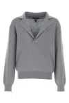 Dolce & Gabbana Wool V-neck Sweater Dg Embroidery In Light Gray5